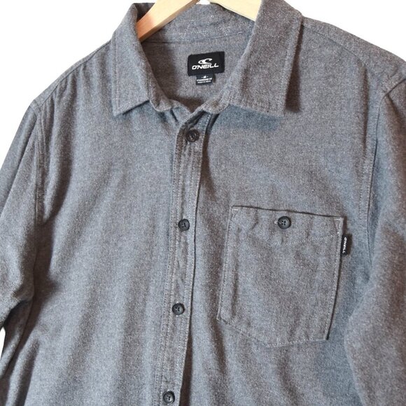 O’Neill Gray Flannel Shirt M Casual Surf Skatecore - Picture 1 of 7